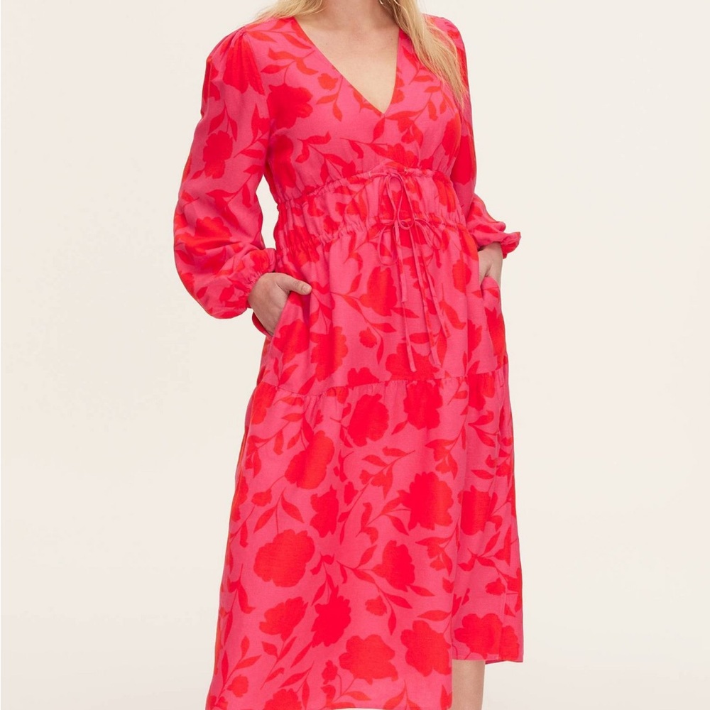 Kate Spade x Target Pink Floral V-Neck Dress NWT size M